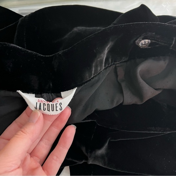 SLEEPING WITH JACQUES Velvet Silk Blend Wide Leg Pants - Picture 9 of 12